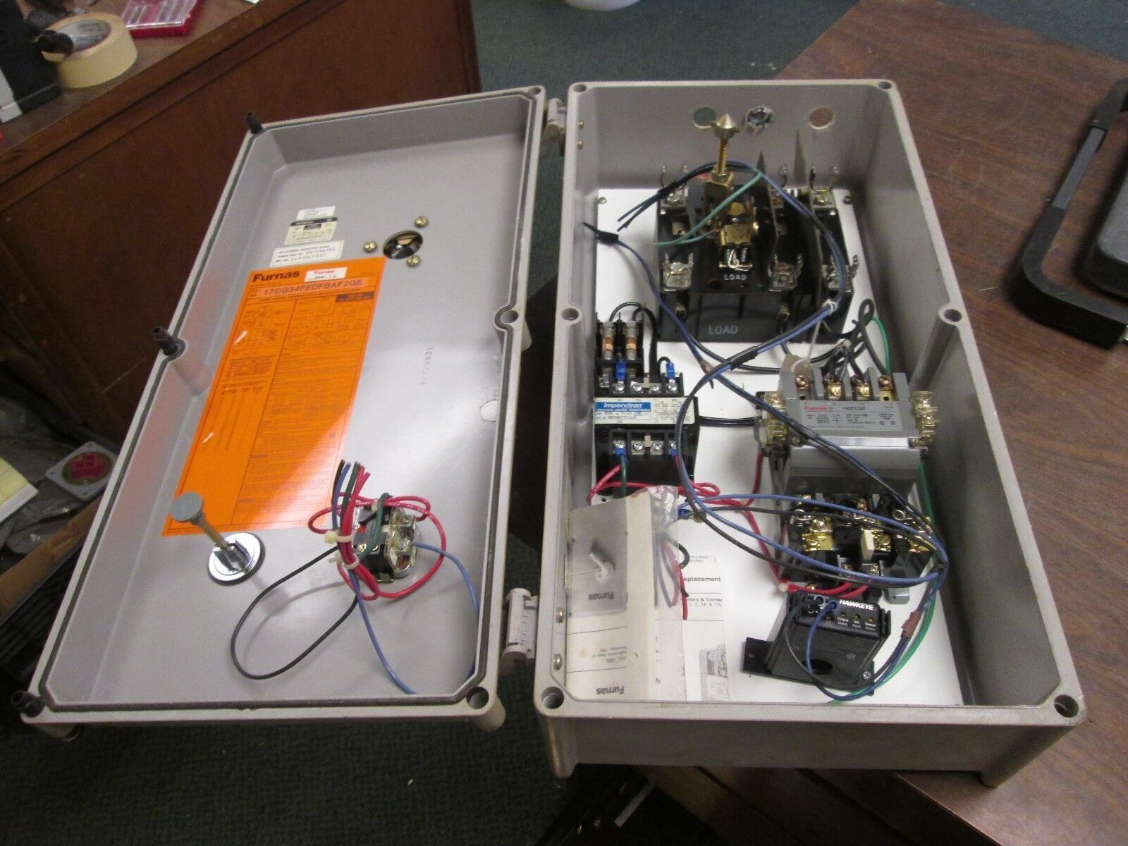 Furnas Combination 17CG34FEDFBAF2GE Size 0 18A 120V Coil Used