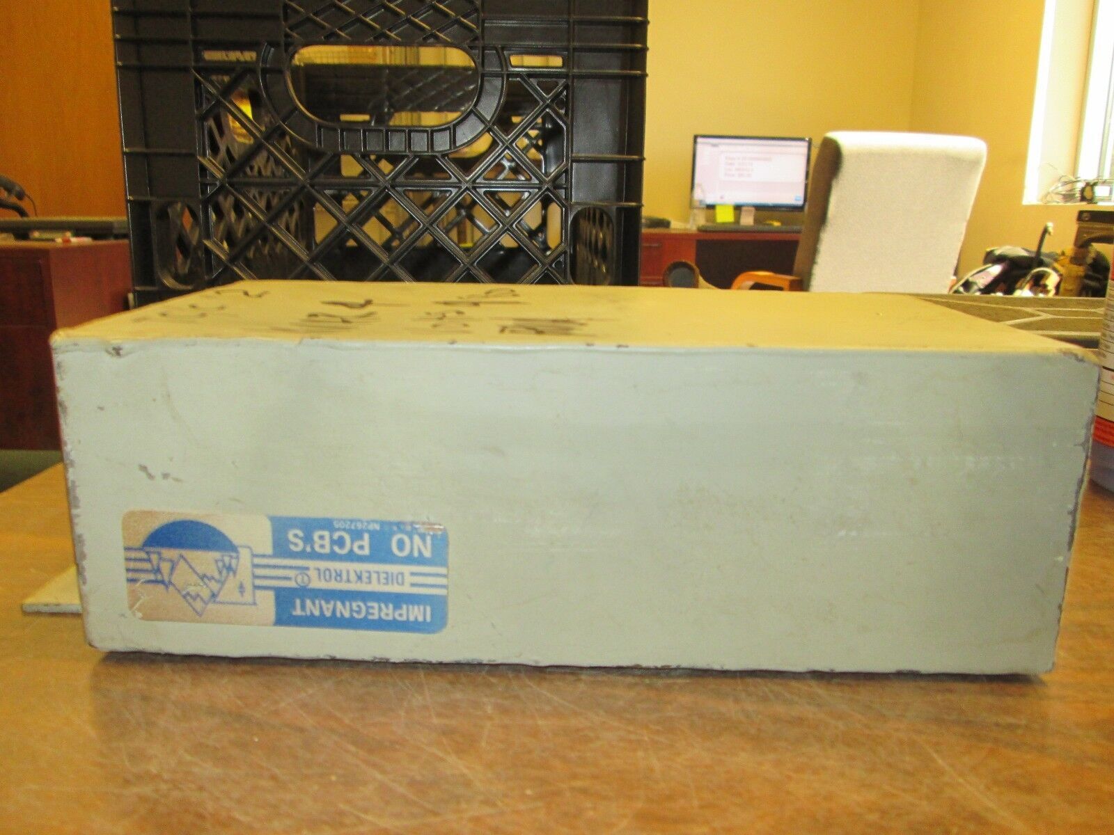 GE Dielektrol Capacitor 55L524JS 4KVAR 480V 60Hz 3Ph Used