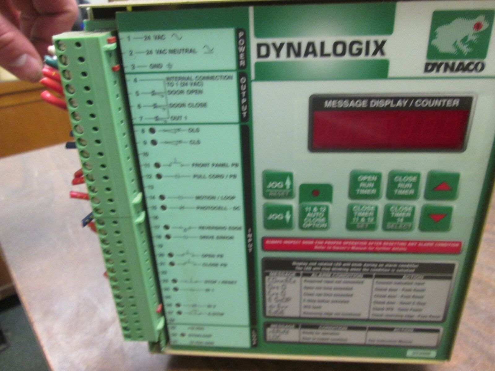 Dynaco DynaLogix Door Logic Controller DY2000 24V 50/60Hz 24VA Used
