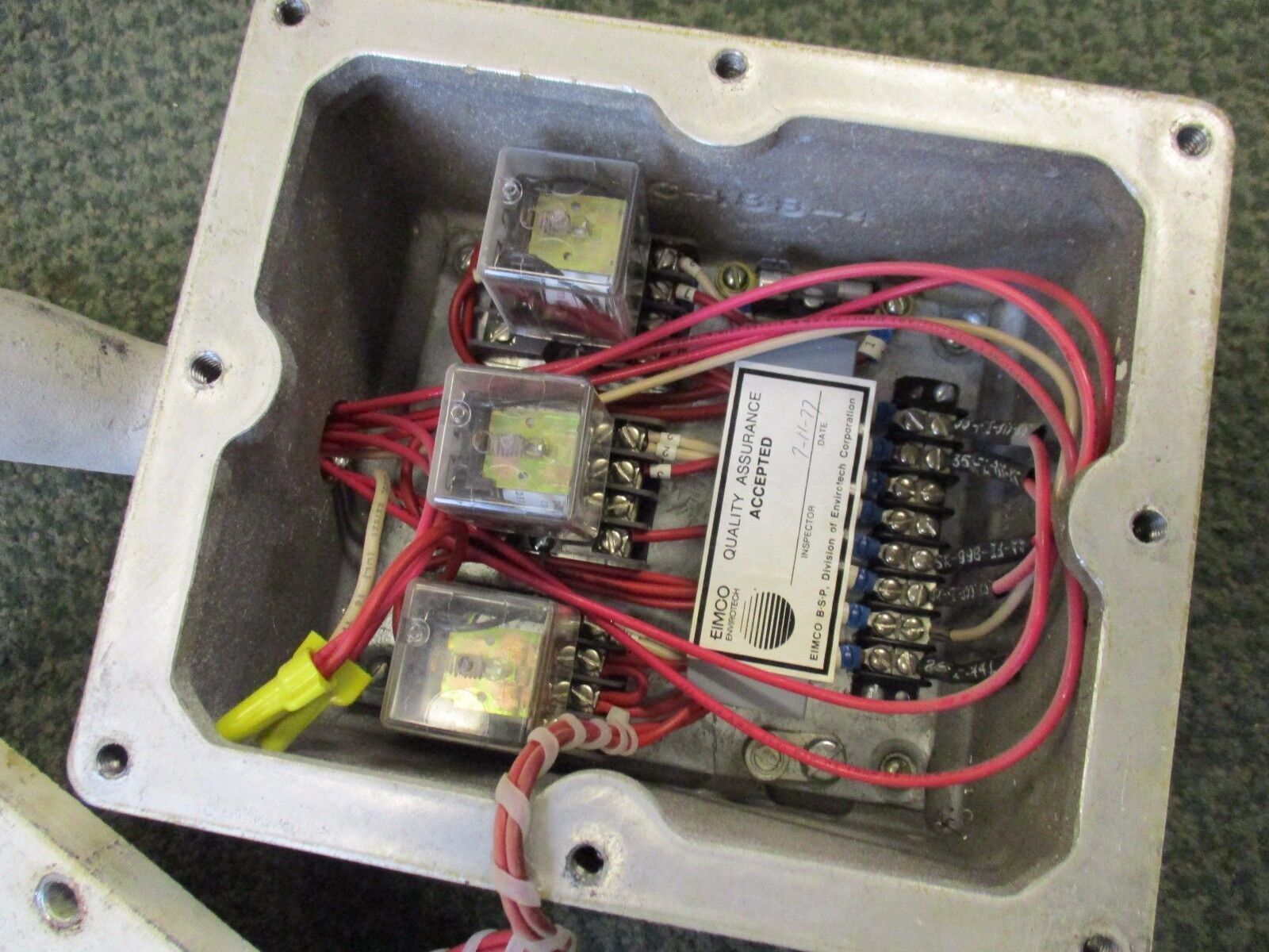 Eimco Explosion Proof Control Box w/ Button L22396D26 115V 1Ph 60Hz Used