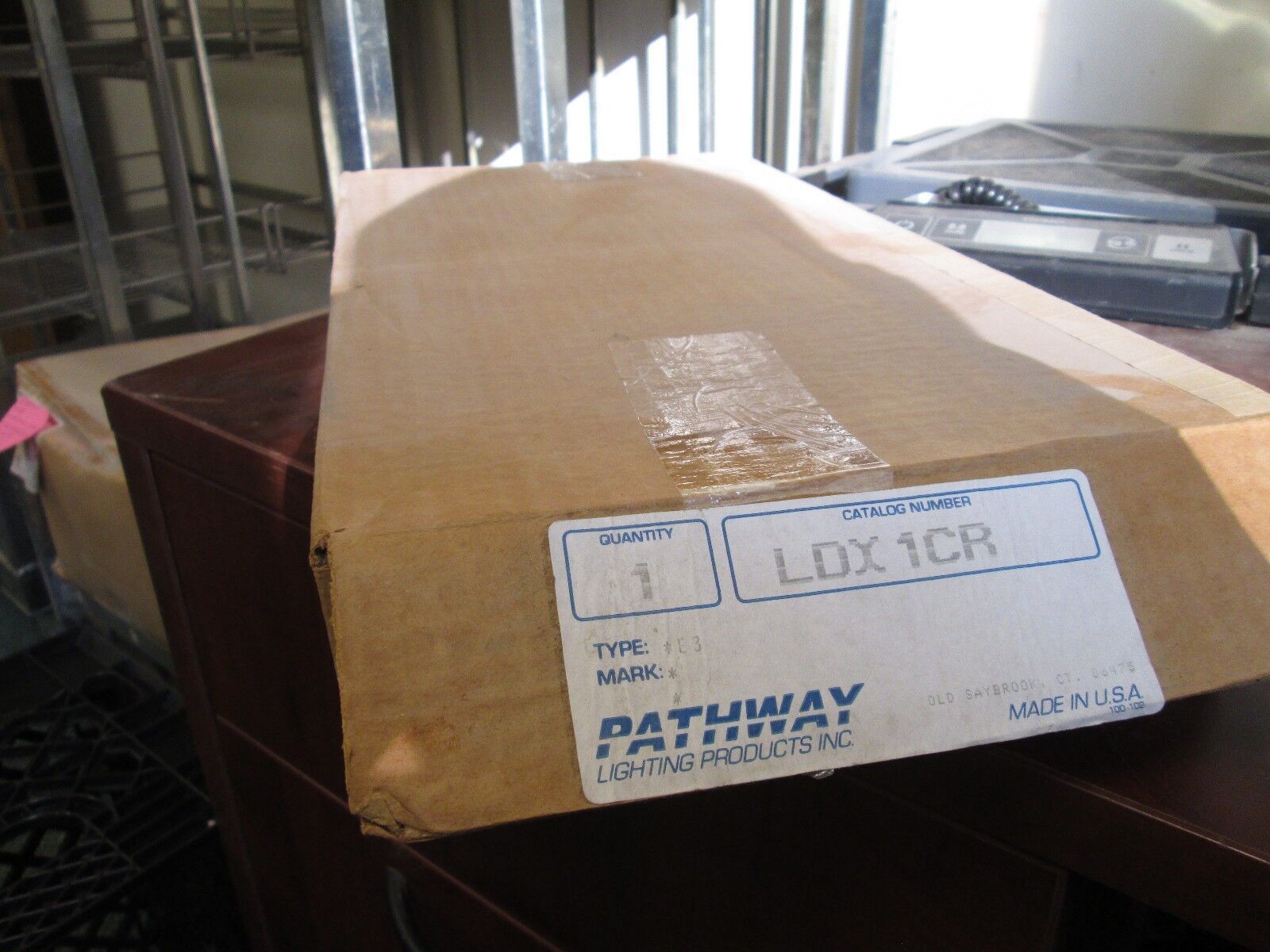 Pathway Single Sided Exit Sign LDX1CR 120/277VAC Red Light LED New Surplus