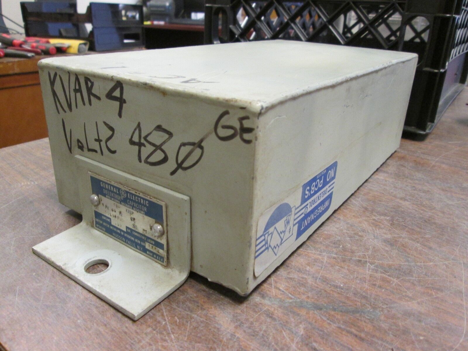 GE Dielektrol Capacitor 55L525JS 5KVAR 480V 60Hz 3Ph Used