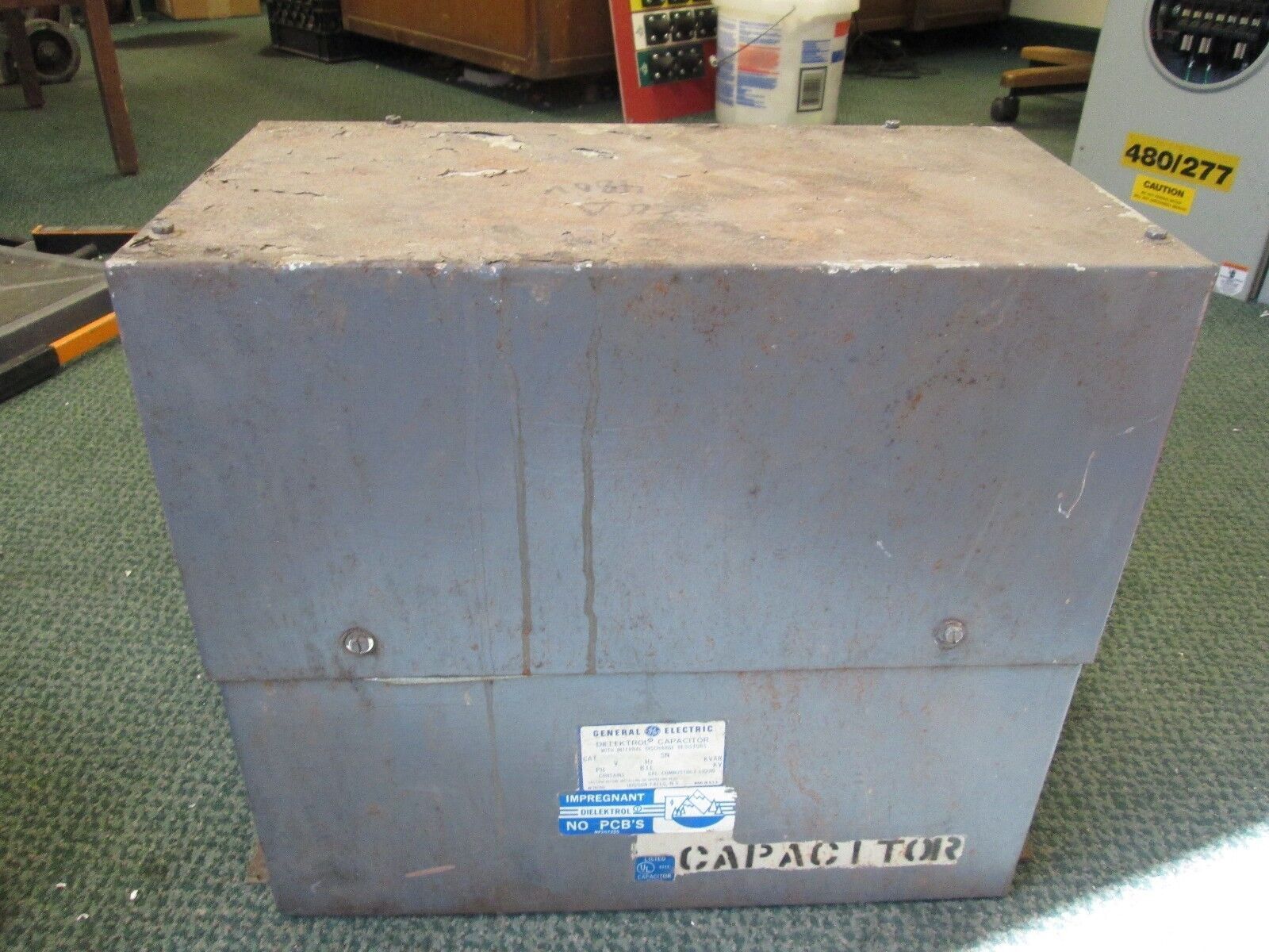 GE Dielektrol Capacitor 65L33988 50 KVAR 480V 60Hz 3Ph Used