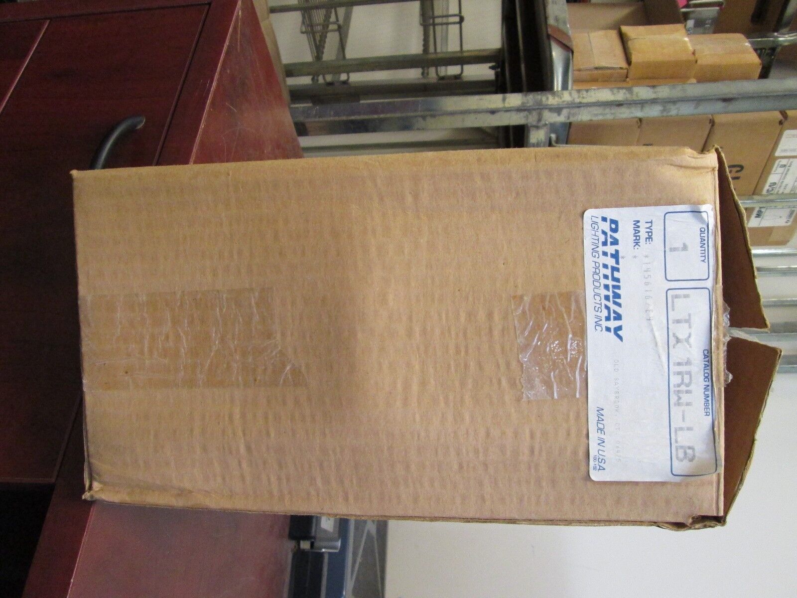Pathway One Sided Exit Sign LTX1RW-LB 120/277VAC Red LED New Surplus