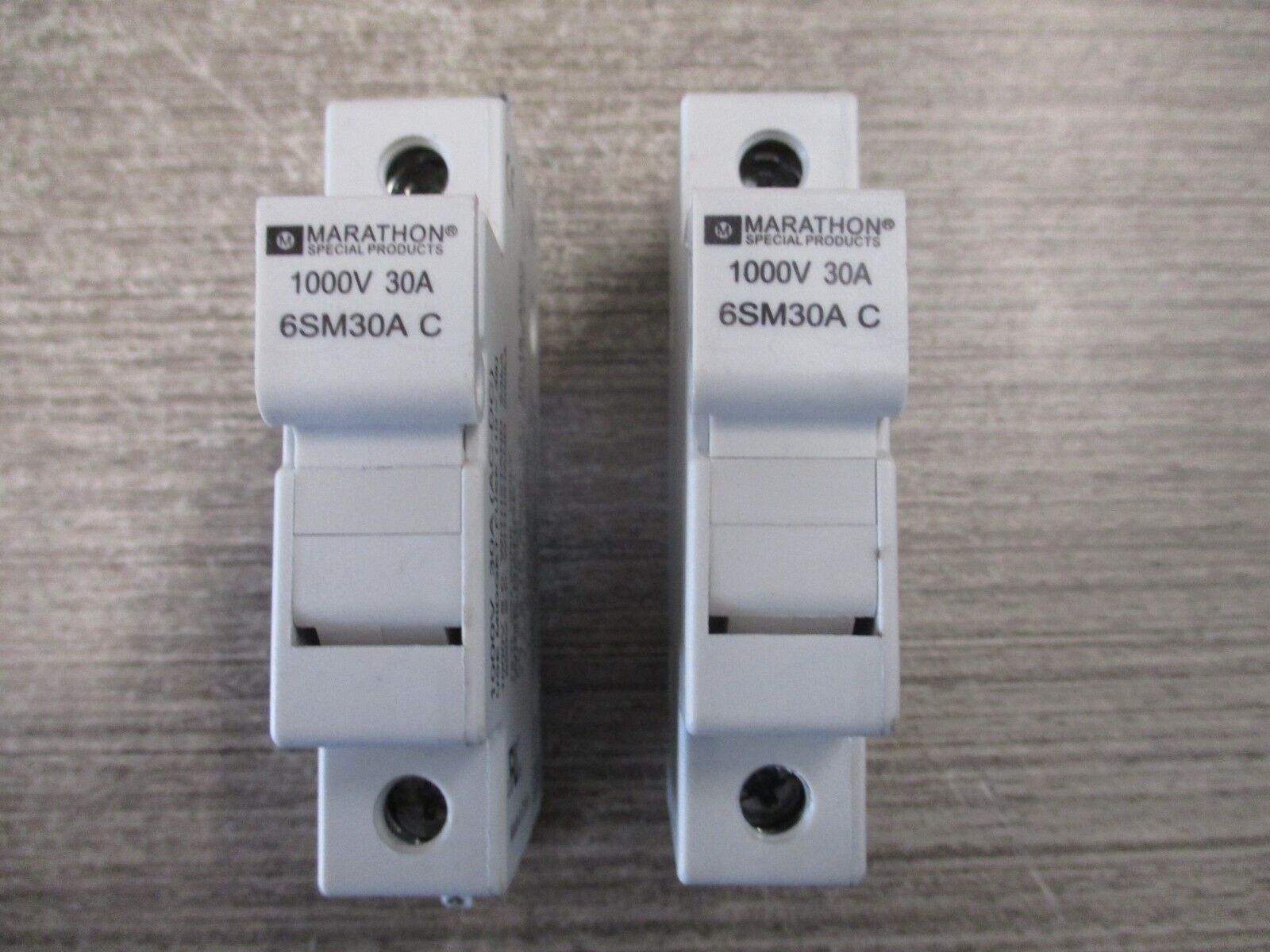 Marathon Fuse Holder 6SM30A C 30A 1000V 1P *Lot of 2* Used