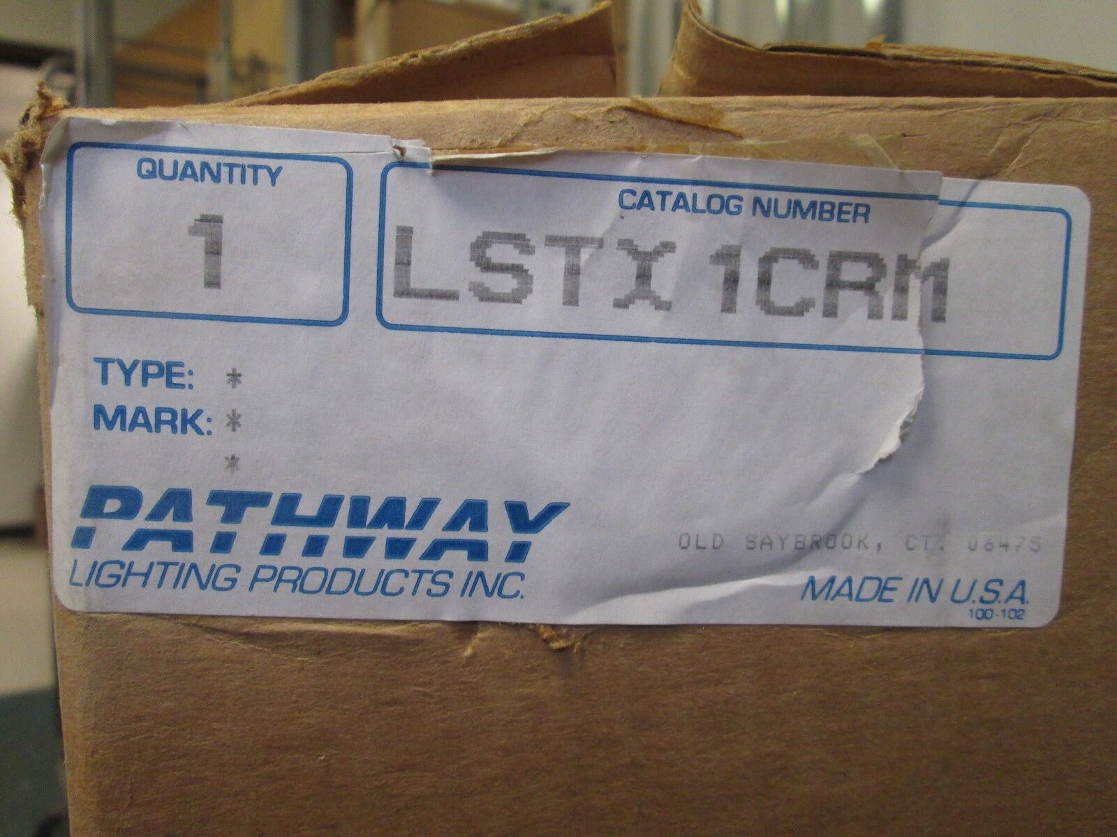 Pathway One Sided Exit Sign LSTX1CRM 120/277VAC Ceiling Mount New Surplus