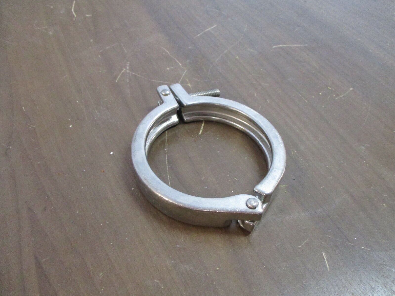 Misc. Brand Stainless Steel Sanitary Clamp Size: 3 1/4" *No Wingnut* Used