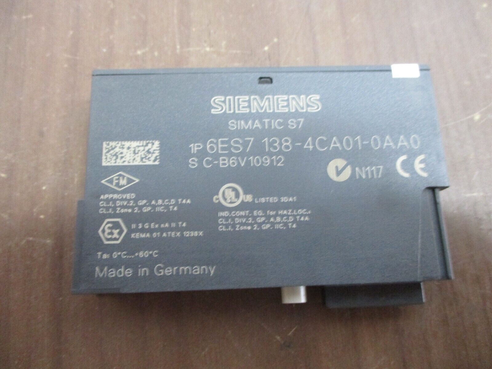 Siemens Simatic S7 Power Module 6ES7 138-4CA01-0AA0 *Broken Clip* Used