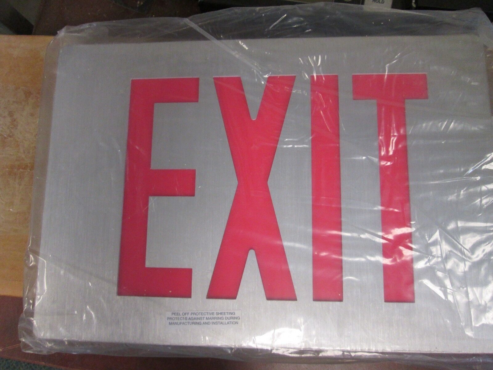 Pathway Single Sided Exit Sign LDX1CR-DL 120/277V LED Red New Surplus