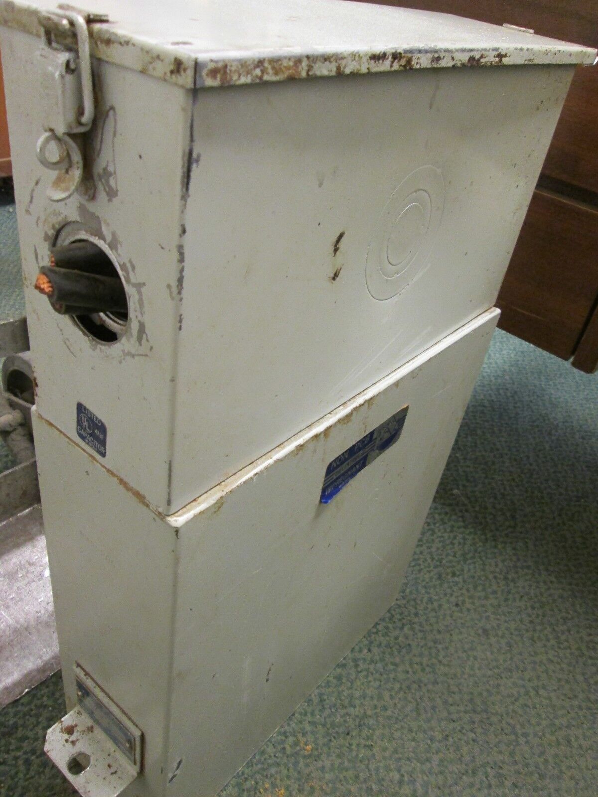 GE Dielektrol Capacitor 55L349KD 30KVAR 480V 60Hz 3Ph Used