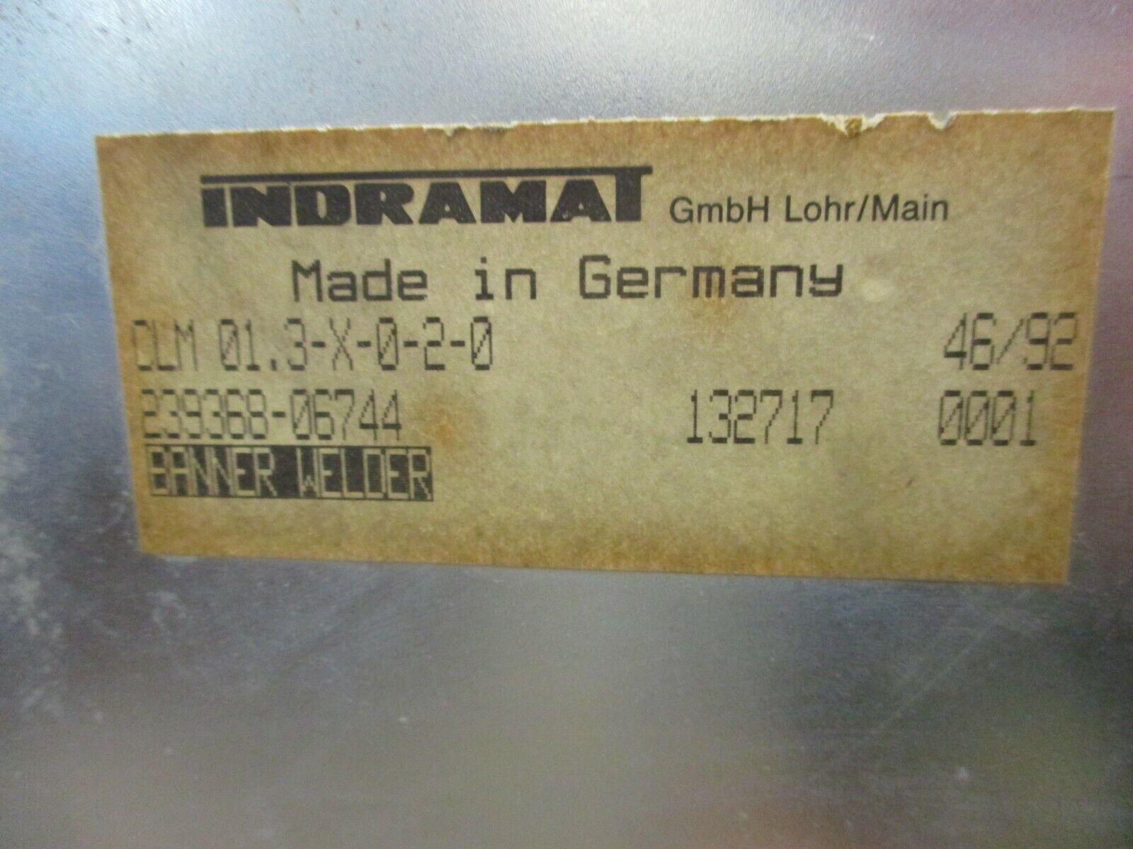 Intramat CLM Servo Controller CLM 01.3-X-0-2-0 Used **Bent Grates**