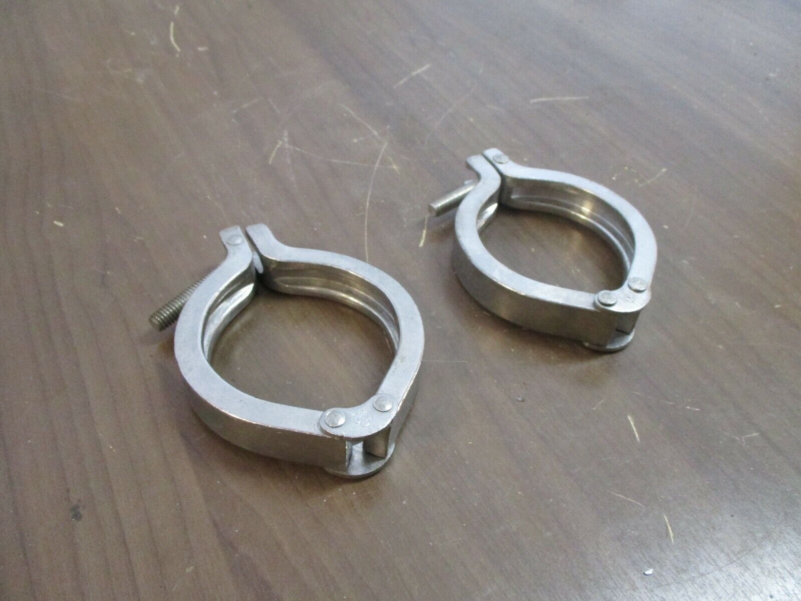 Misc. Brand Stainless Steel Sanitary Clamp Size: 2 3/4" *No Wingnut* *Lot of 2*
