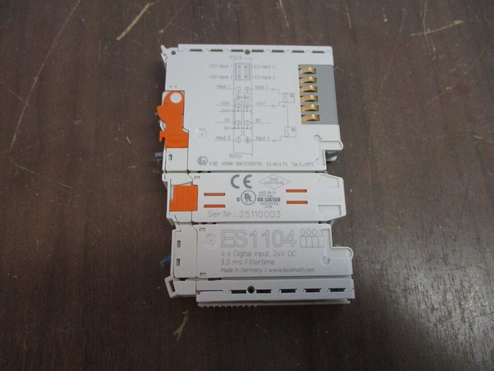 Beckhoff 4x Digital Input Module ES1104 24VDC 3.0ms Filtertime Used
