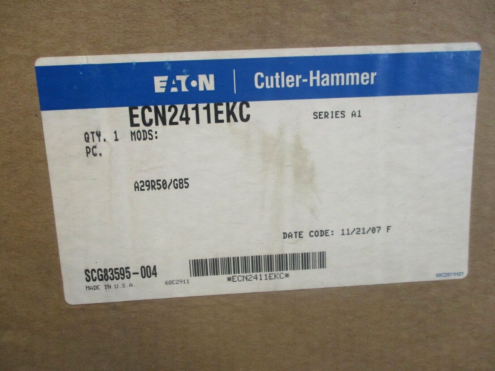 Eaton Size 1 Breaker Combination ECN2411EKC Ser. A1 New Surplus