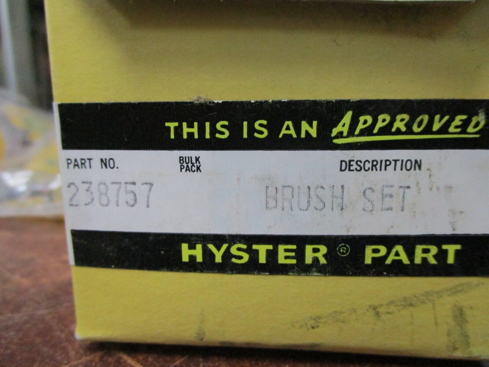 Hyster Brush Set 238757 *Box of 2 Pair* New Surplus