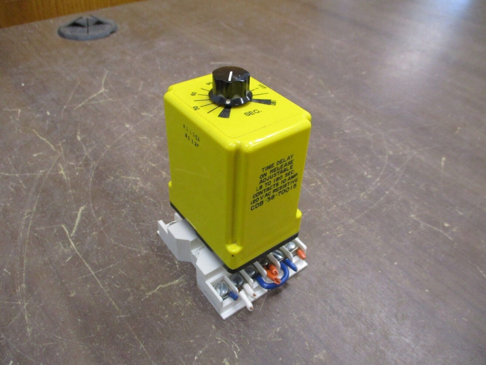 Potter & Brumfield Time Delay Relay CDB-38-70015 Range: 1.8-180 sec Used