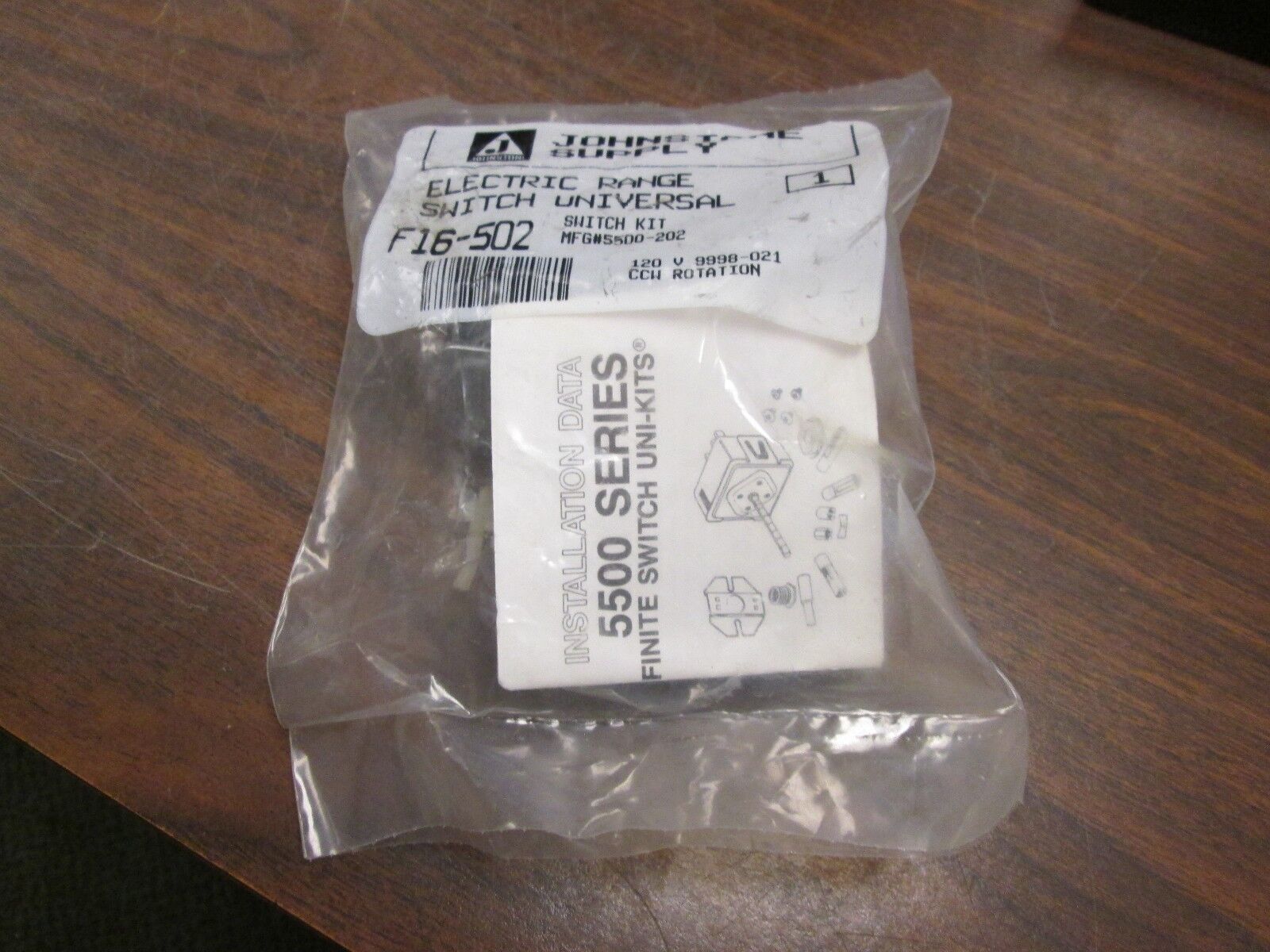 Johnstone Supply Electric Range Switch F16-502 120V New Surplus