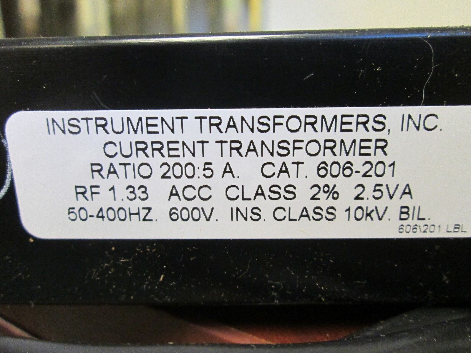 Instrument Transformers Flexible Current Transformer 606-201 Ratio 200:5A 600V