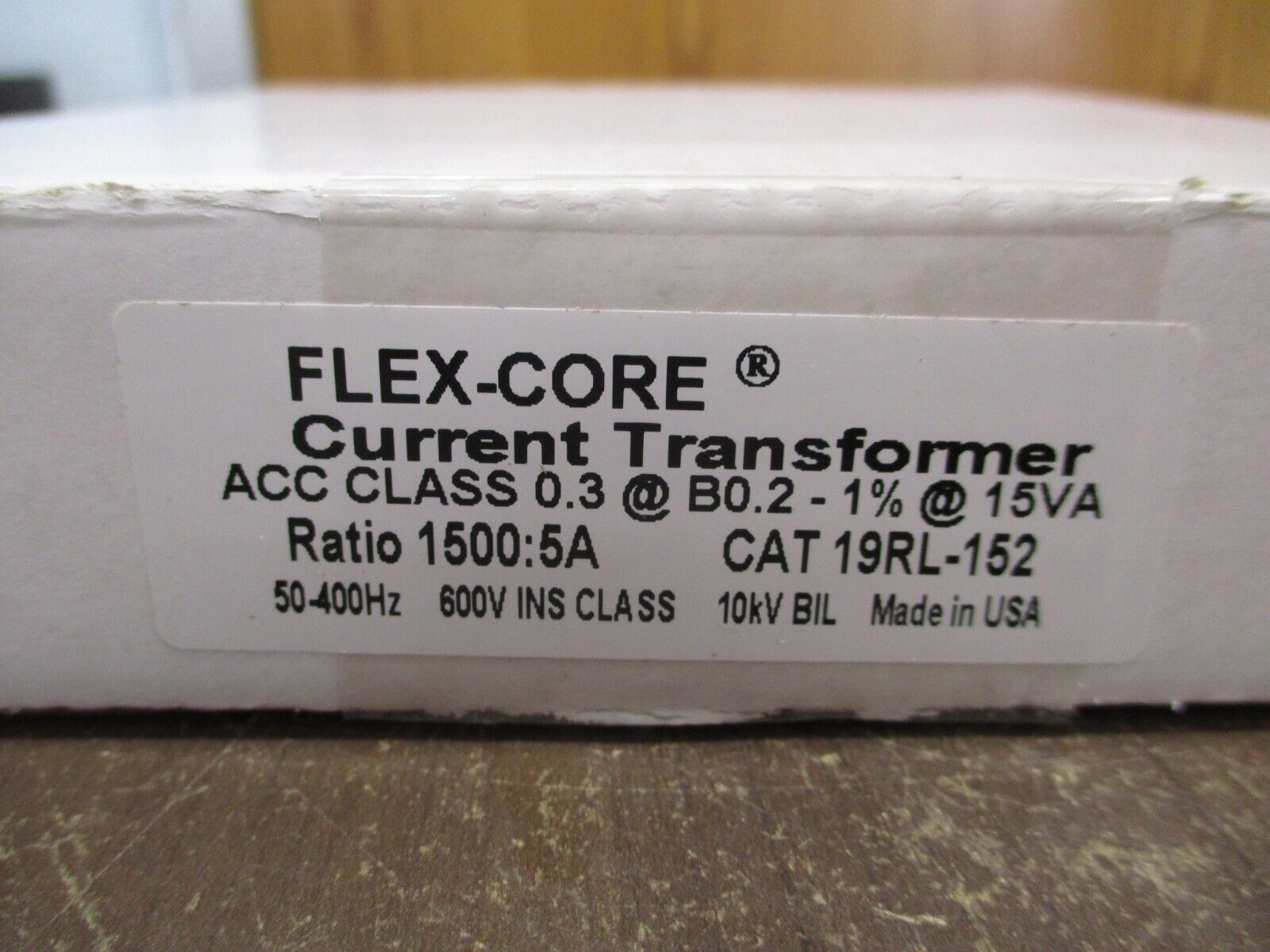 Flex-Core Current Transformer 19RL-152 Ratio 1500:5A 600V 50-400Hz 10kV BIL