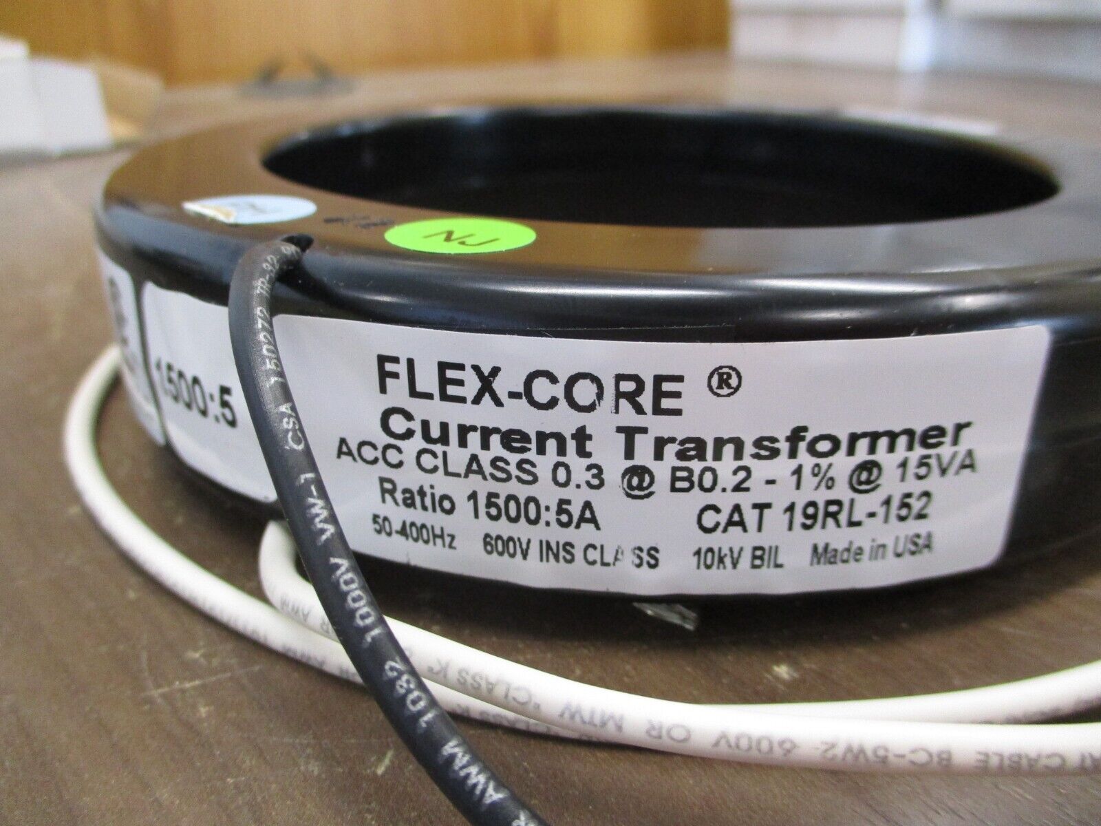 Flex-Core Current Transformer 19RL-152 Ratio 1500:5A 600V 50-400Hz 10kV BIL