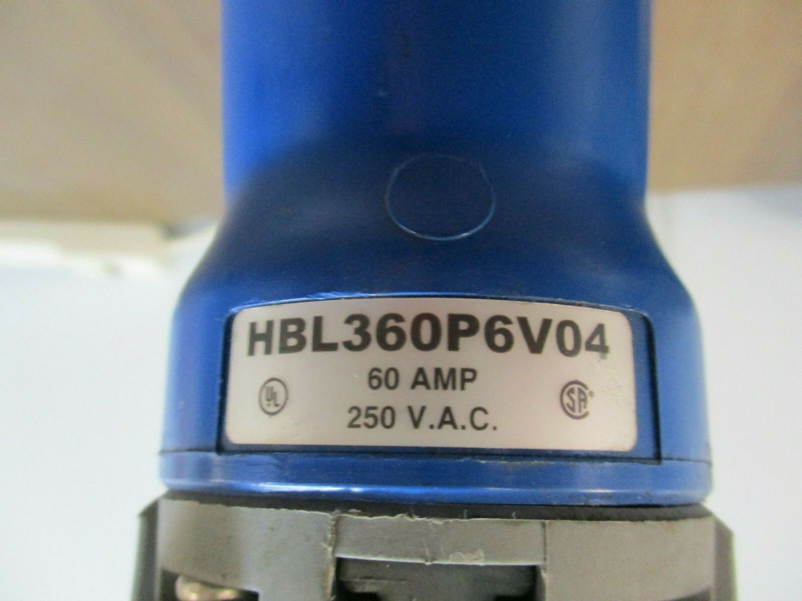 Hubbell Plug HBL360P6V04 60A 250V Used