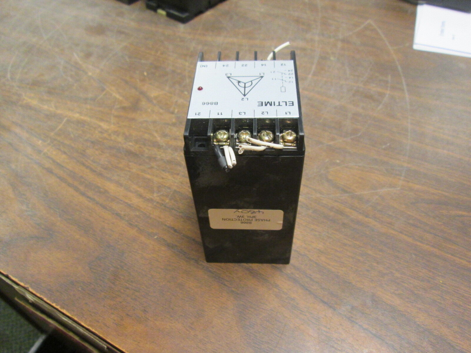 Eltime Phase Protection Relay B866 480V 3Ph 3W *Broken Top Clips* Used