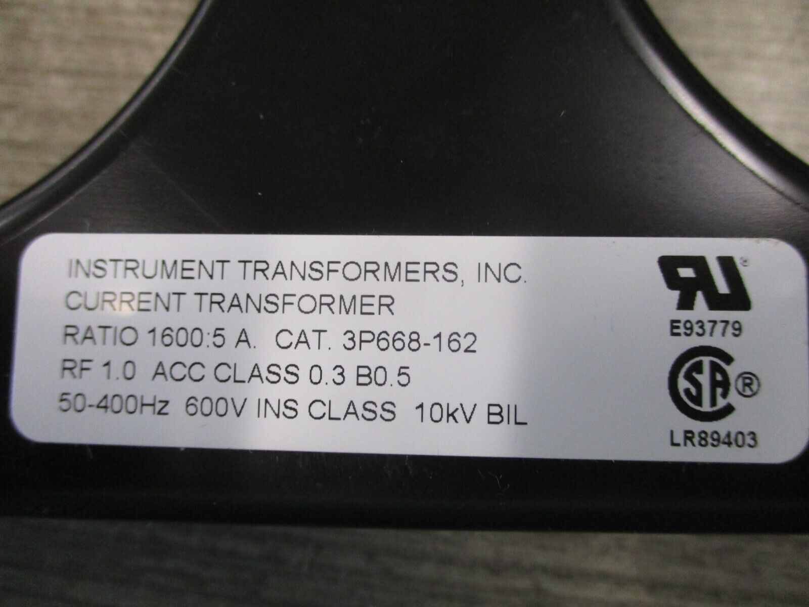Instrument Transformers Current Transformer 3P668-162 Ratio 1600:5A 600V