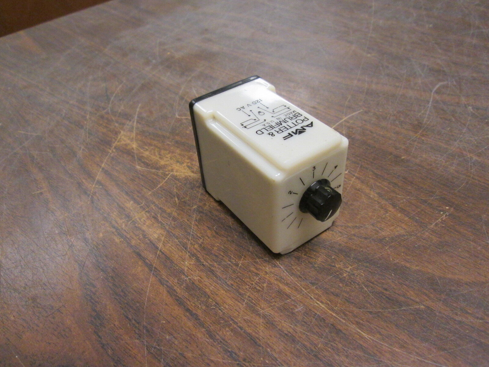 Potter & Brumfield Time Delay Relay CKB-38-70010 120VAC 10A Range:0.1-10sec Used