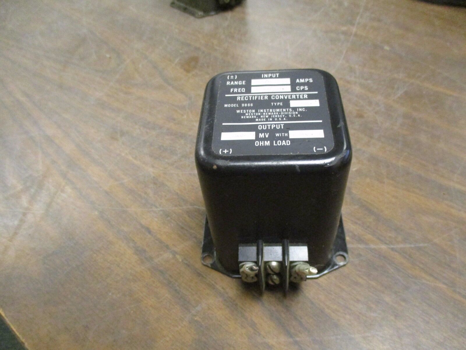 Weston Rectifier Converter 9866 Range: 5A 60Hz Output: 500mV Used