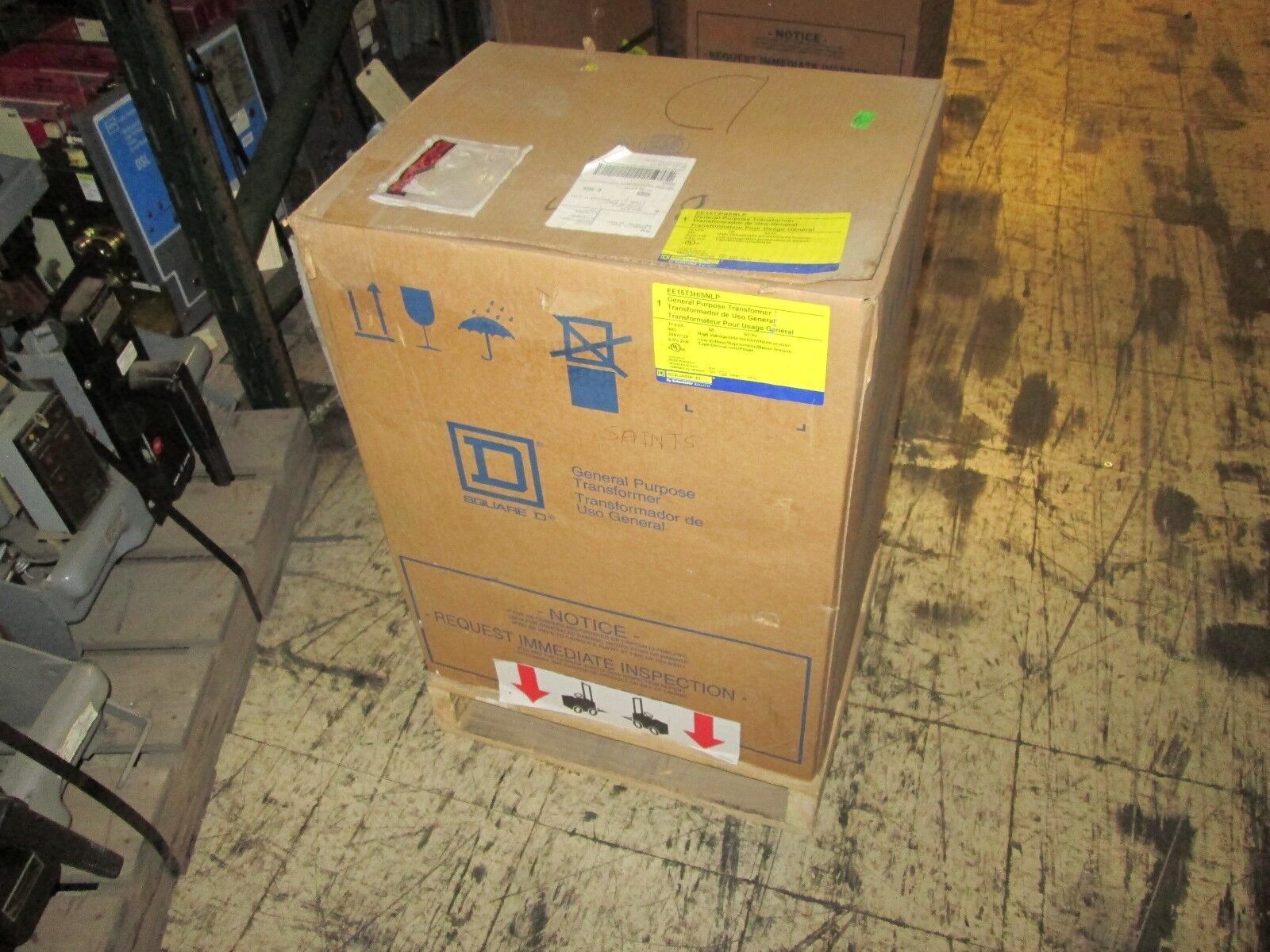 Square D Transformer EE15T3HISNLP 15KVA 3Ph Pri 480V Sec 208Y/120V