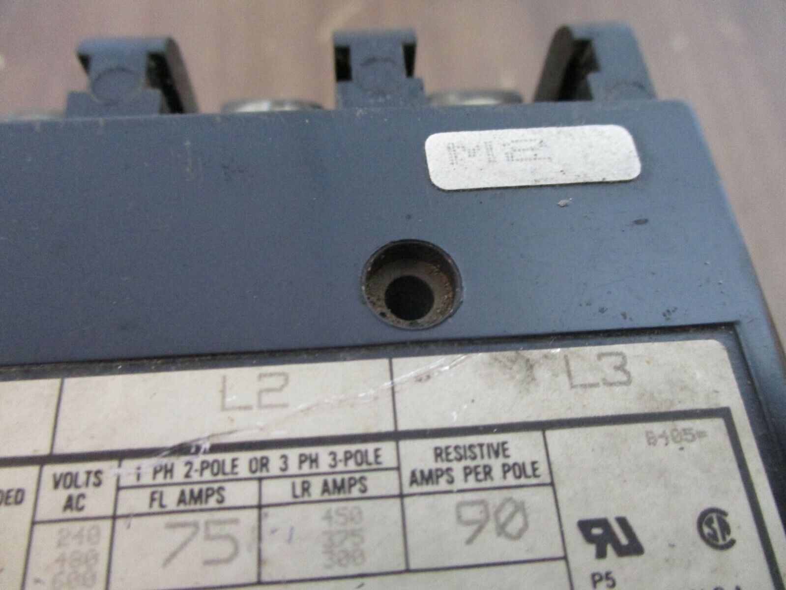 GE Contactor CR353EG3BA1DD 115-120V Coil 75A 600V *Missing (1) Screw* Used