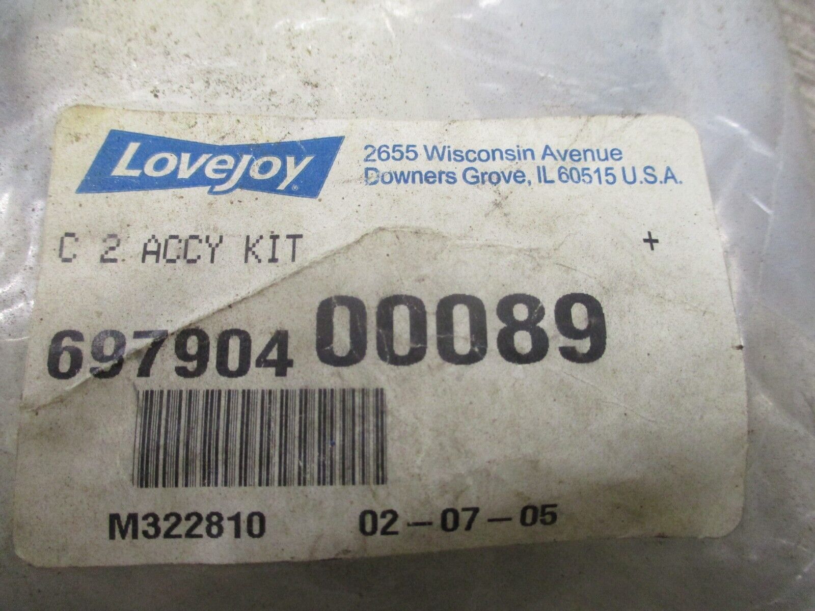 Lovejoy C2 Accessory Kit 69790400089 New Surplus