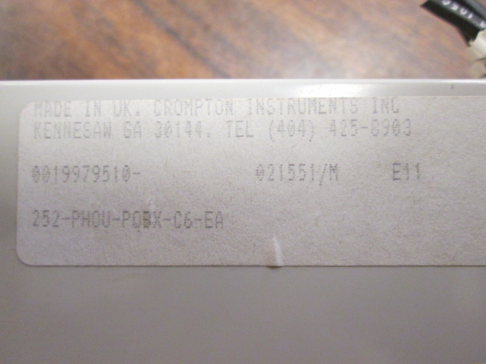 Crompton Relay Input 252-PHOU 120V 60Hz Used