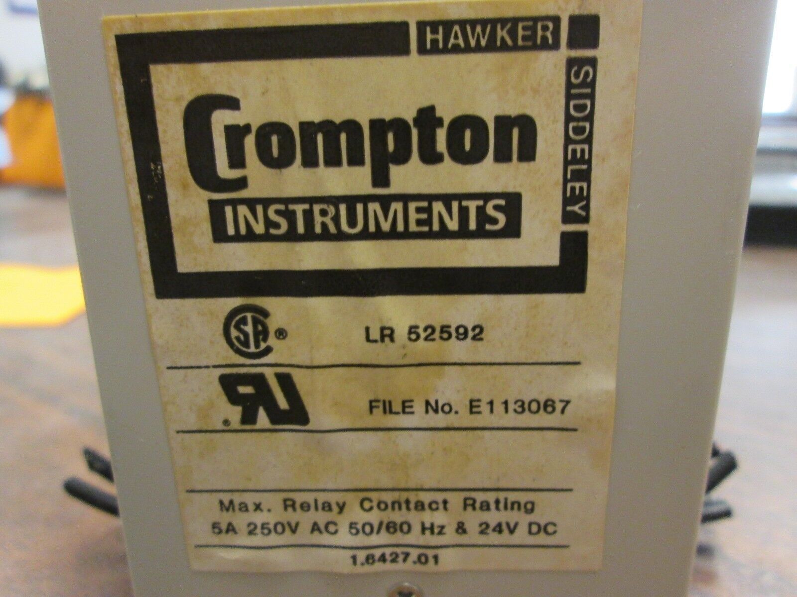 Crompton Relay Input 252-PHOU 120V 60Hz Used