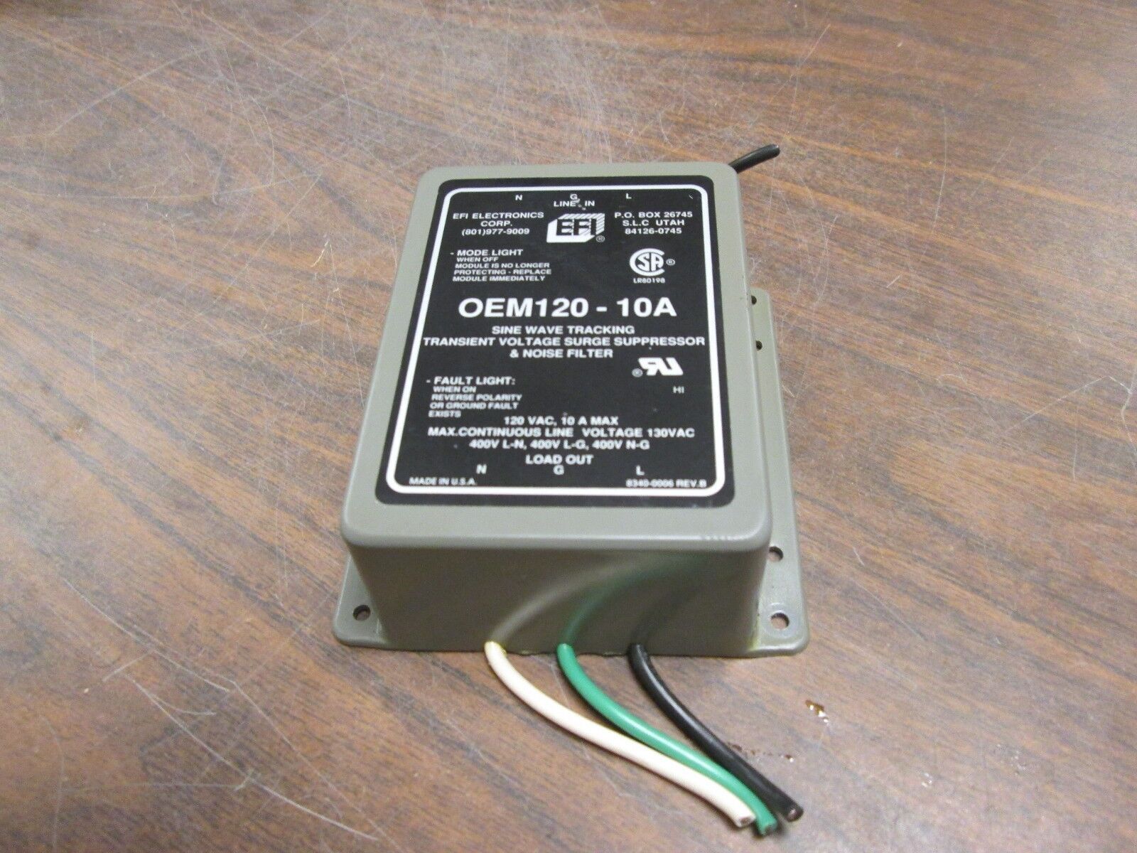 EFI Sine Wave Tracking Transient Voltage Surge Suppressor & Noise Filter Used