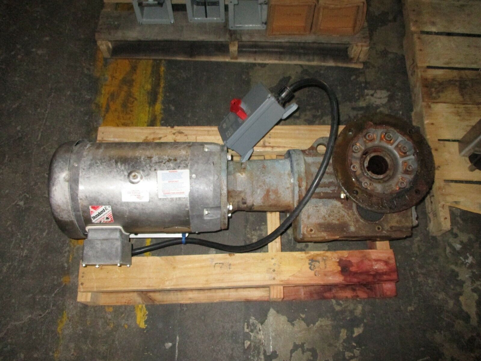 Baldor Stainless Steel Motor w/ Gear CSWDM37101 / KAF77AM213-KS 7.5HP 1800RPM