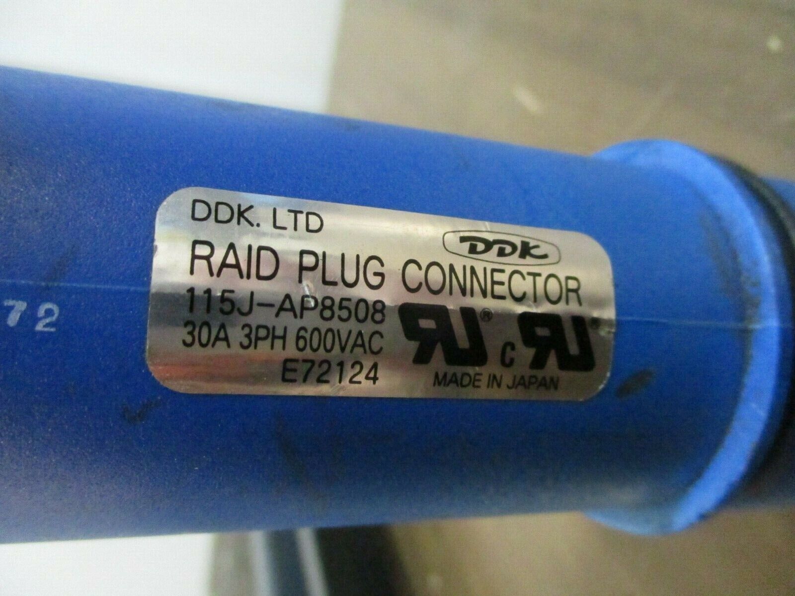 DDK Raid Plug Connector 115J-AP8508 30A 600V 3Ph *No Bushing* *Lot of 4* Used