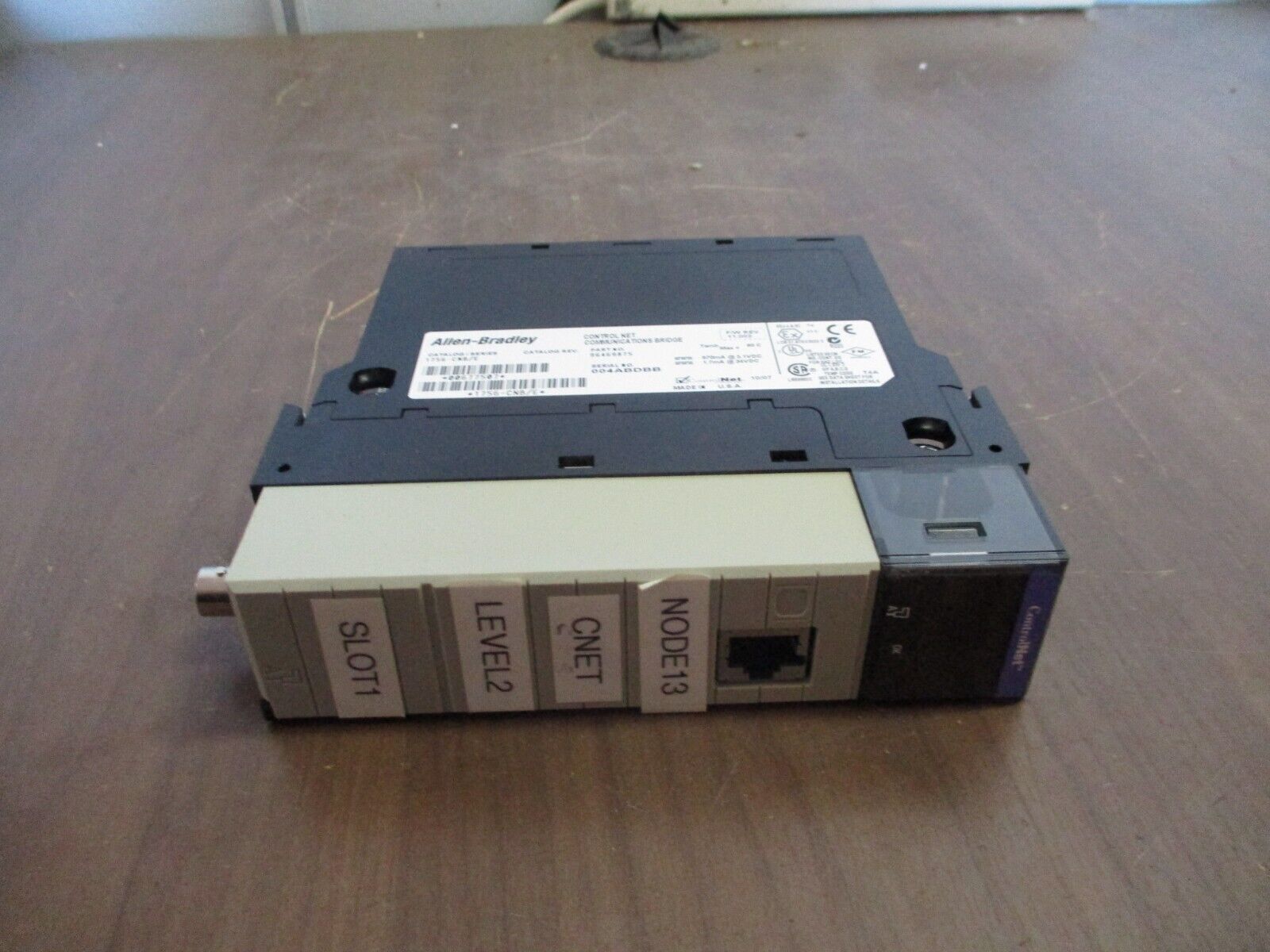Allen-Bradley ControlNet Comm. Bridge Module 1756-CNB Ser. E F/W Rev. 11.002