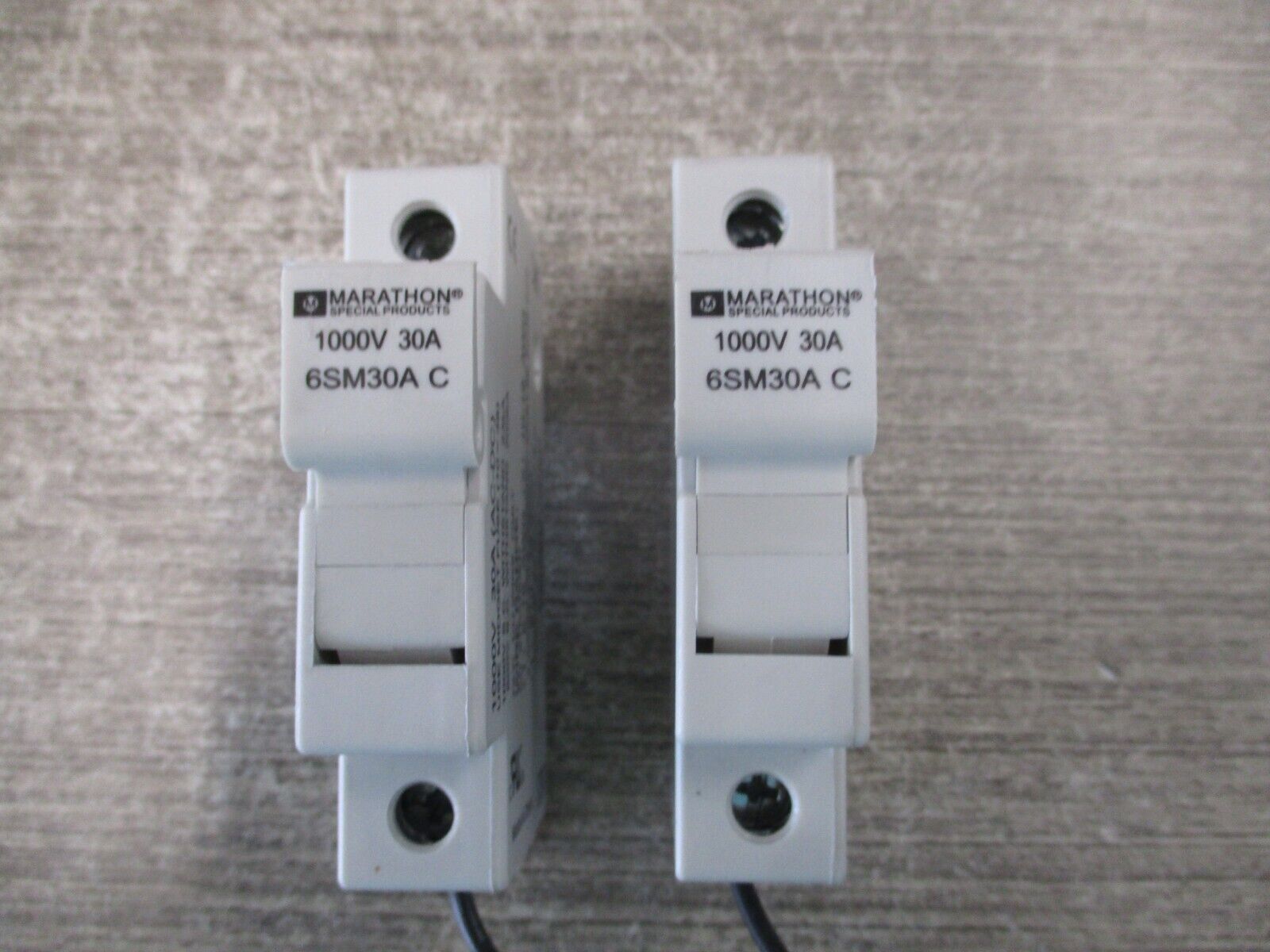 Marathon Fuseholder 6SM30A C 30A 1000V 1P *Lot of 2* Used
