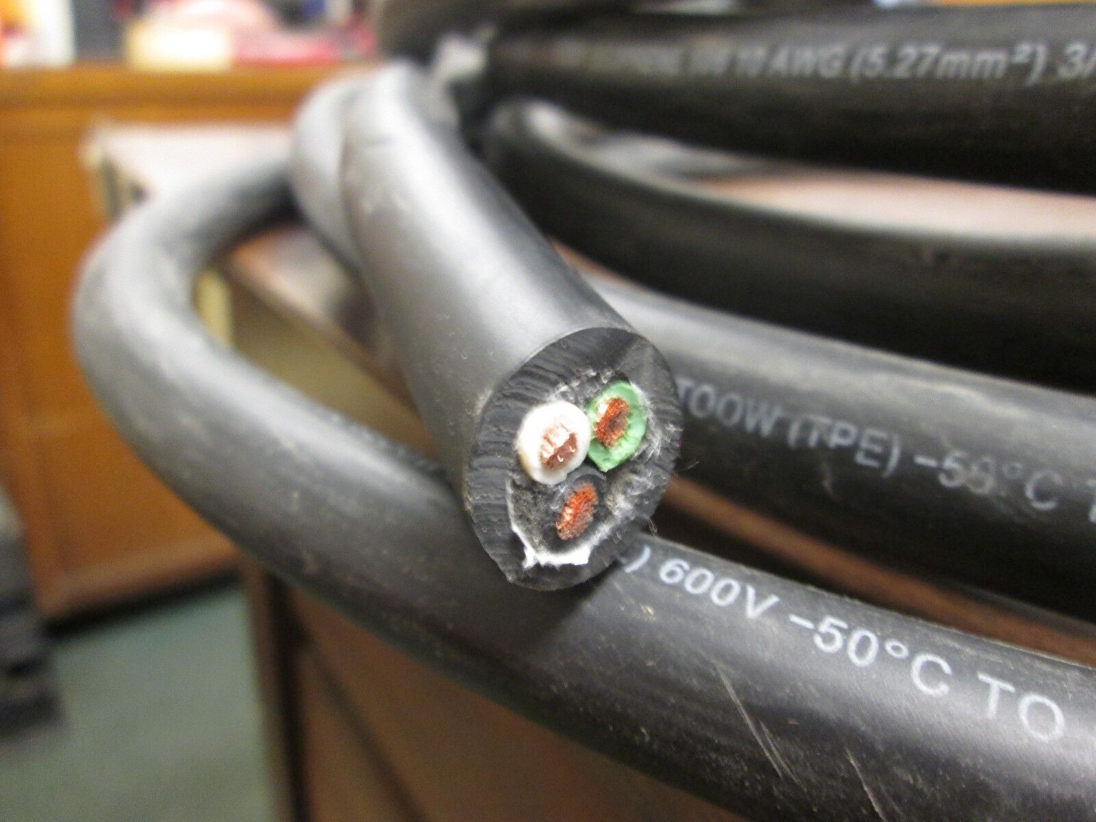 CCI 3 Conductor Wire E54864 10AWG CU Approx. 25.5 ft Used