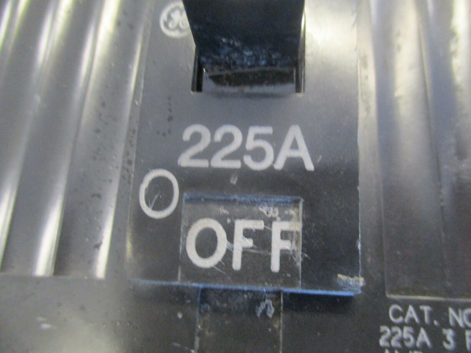 GE Circuit Breaker THQD32225 225A 240V 3P w/ Aux Switch Used