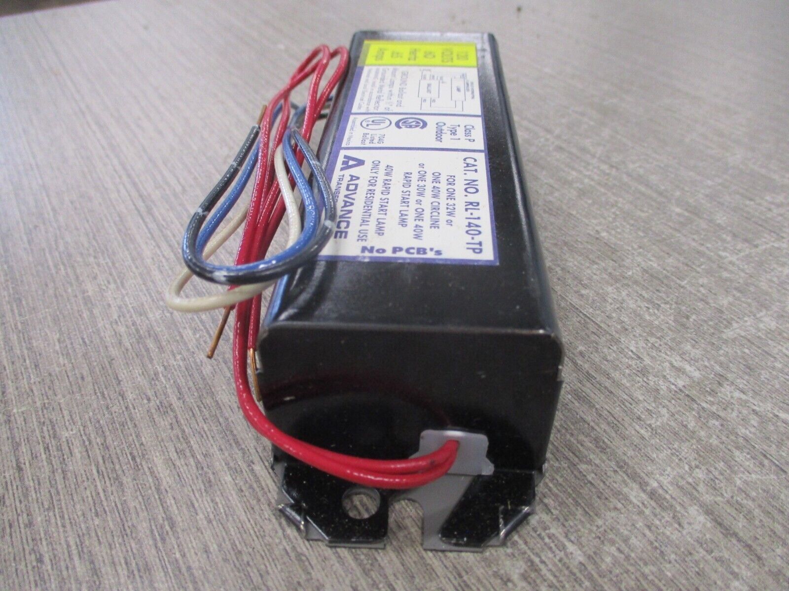 Advance Ballast RL-140-TP 5X788 120V 60Hz New Surplus