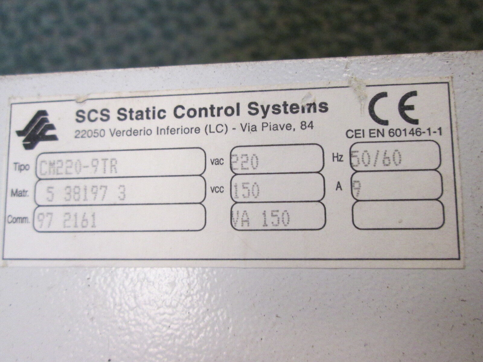 SCS Controller CM220-9TR 220V 50/60Hz 9A Used