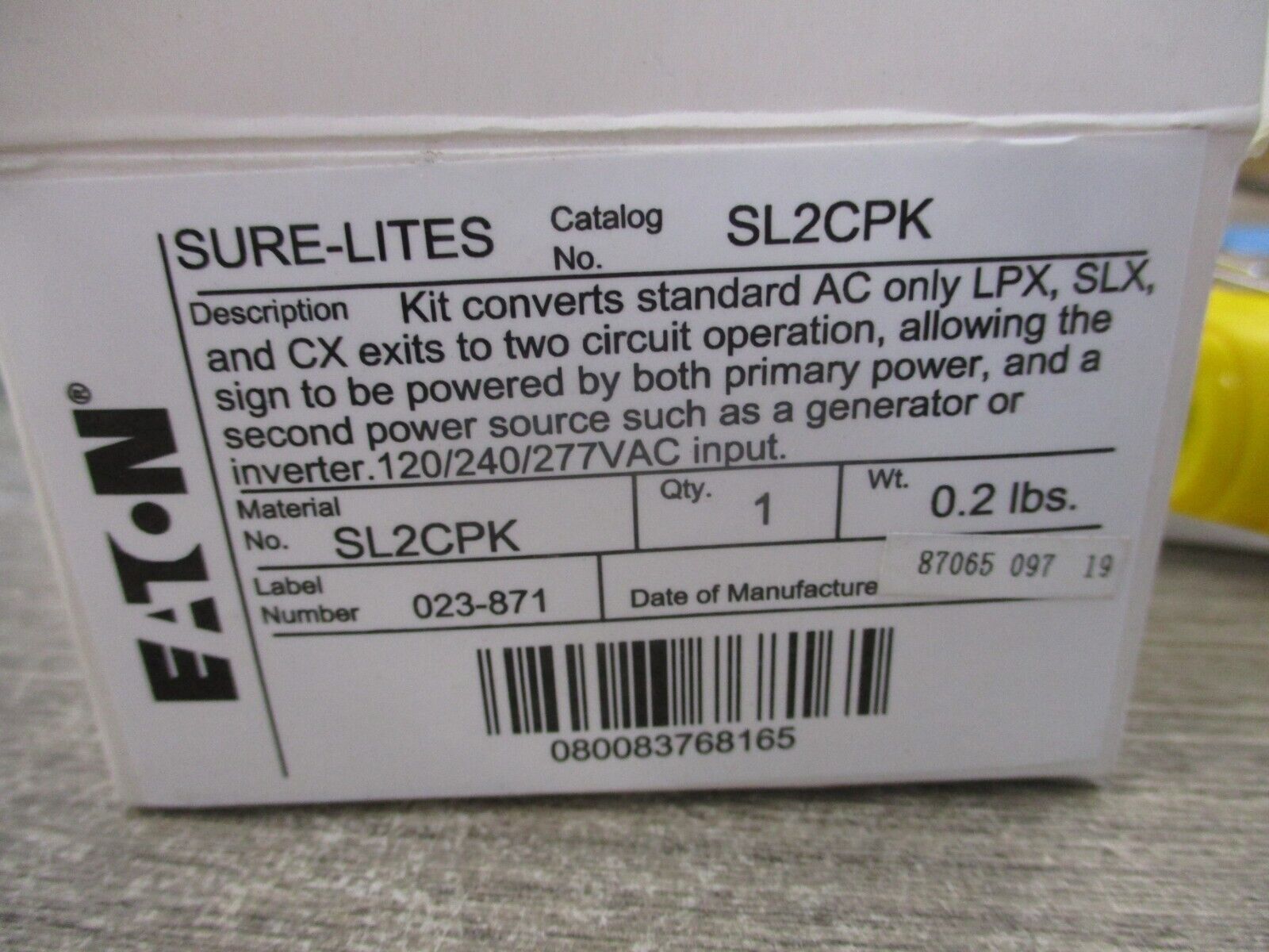 Eaton Sure-Lite Two-Circuit Conversion Kit SL2CPK LPX,SLX,CX Exit Signs