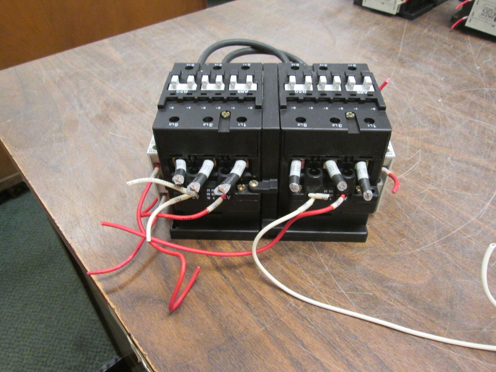 ABB Reversing Contactor B50 120V Coil 65A 600V w/ (2) Aux Contacts Used