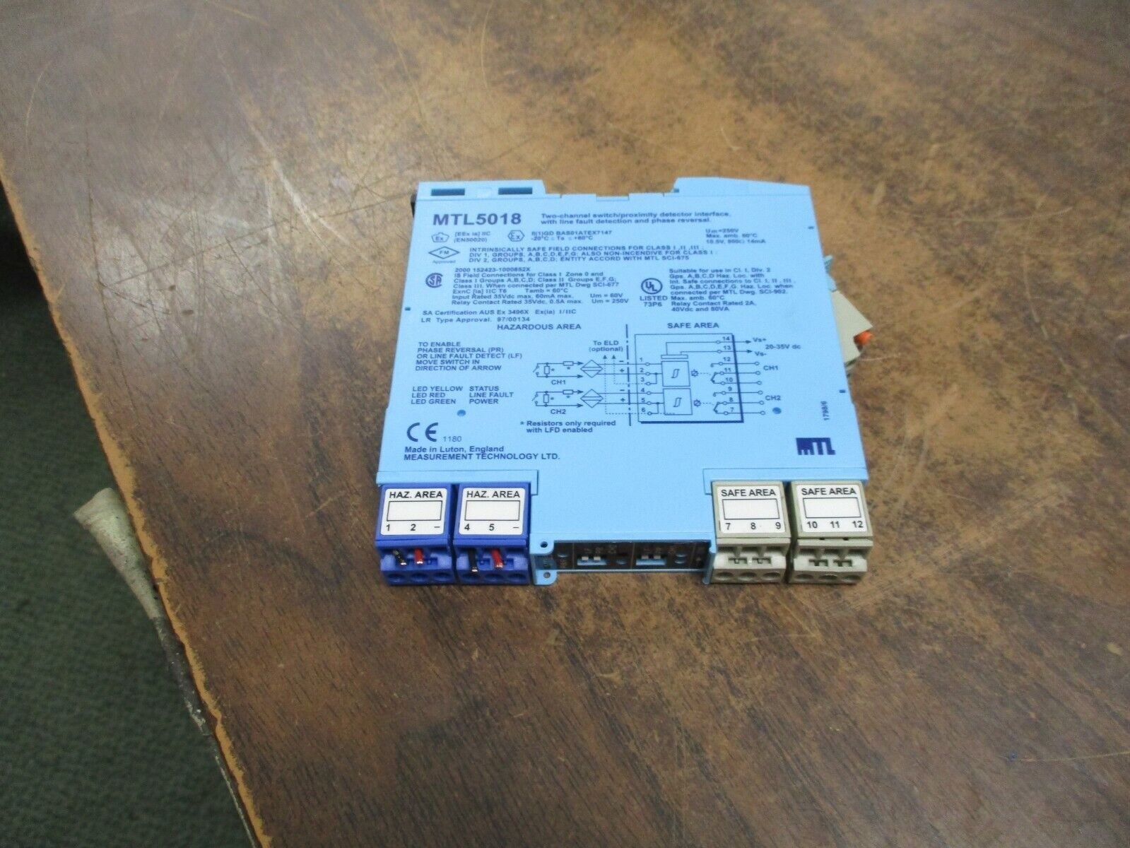 Measurement Technology 2-Ch Switch/Proximity Detector Interface Module MTL5018