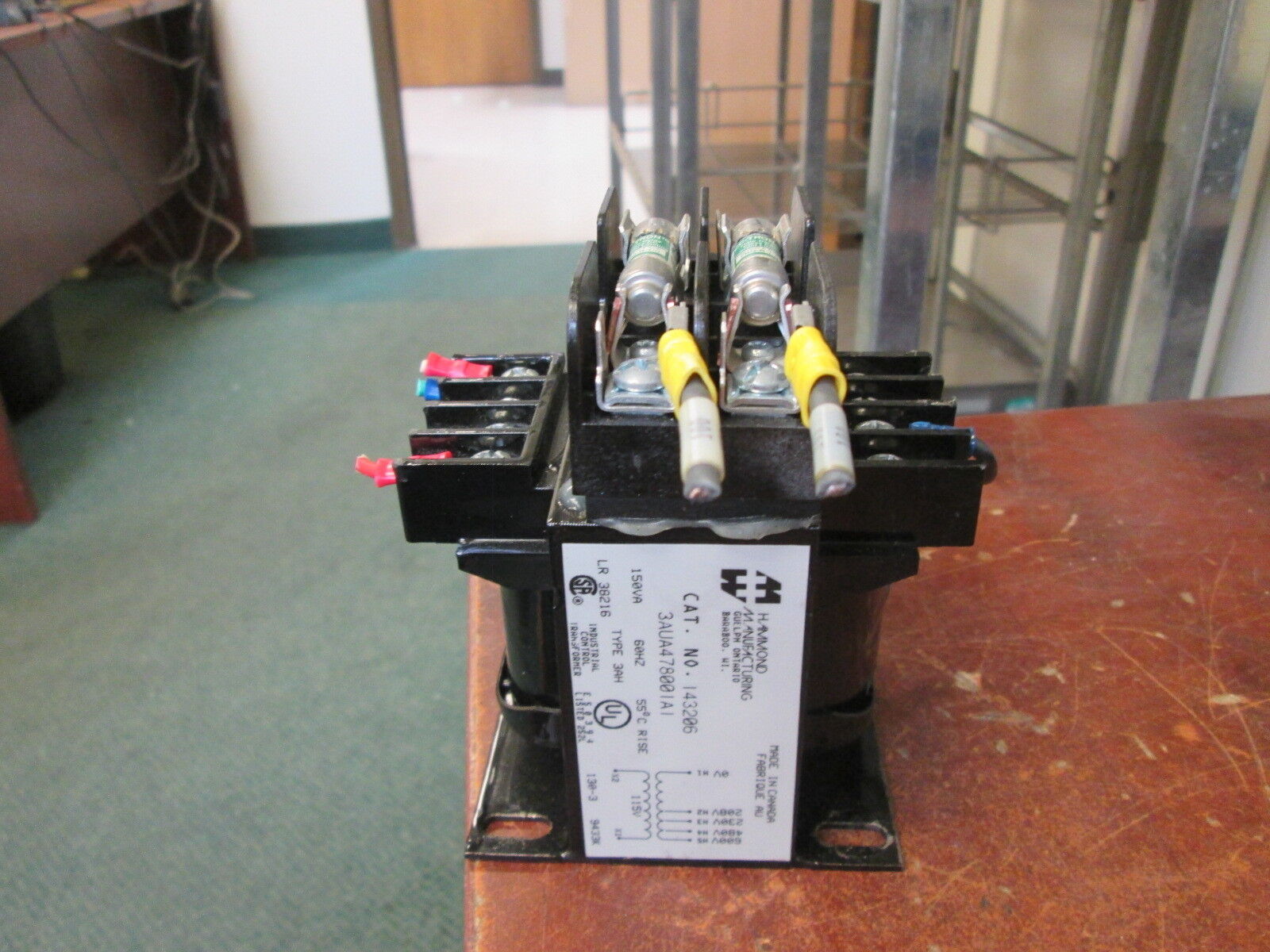 Hammond Control Transformer 143206 150VA Pri: 208/230/480/600 Sec: 115V Used