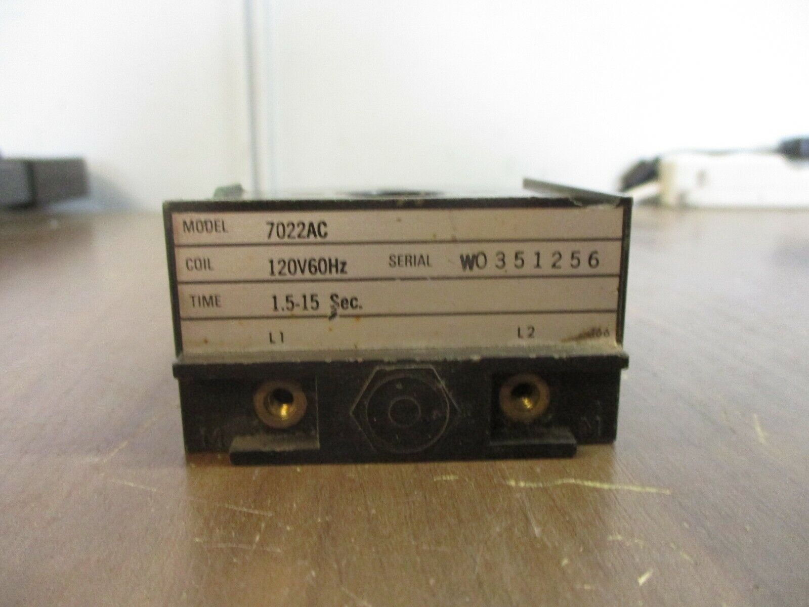 Agastat Timer Coil 7022AC 120V@60Hz Used