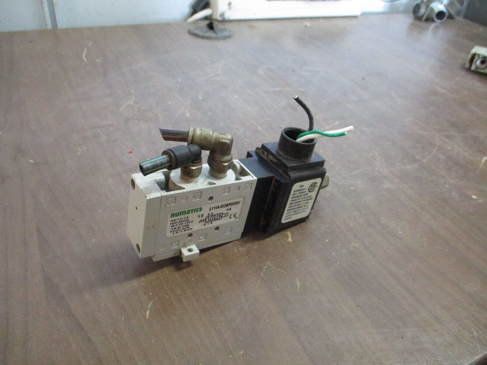 Numatics Solenoid Air Control Valve L11IA452BP00061 14.5-120PSIG -10-115°F Used