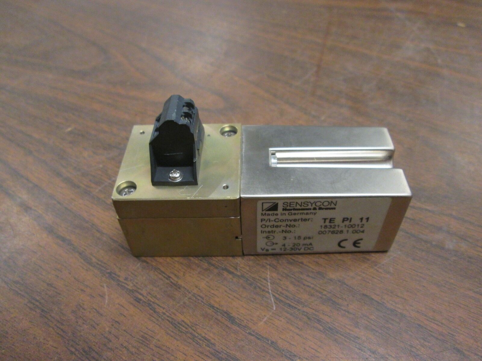 Sensycon P/I Converter TE PI 11 3-15PSI 4-20mA 12-30VDC Used